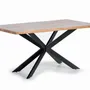 Tables Salle à Manger - Table à manger en bois d'acacia naturel et pieds en métal noir - GINER Y COLOMER