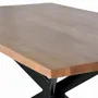 Tables Salle à Manger - Table à manger en bois d'acacia naturel et pieds en métal noir - GINER Y COLOMER