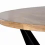 Tables Salle à Manger - Table à manger en bois d'acacia naturel et pieds en métal noir - GINER Y COLOMER