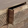 Sideboards - Sideboard in acacia wood and natural-colored metal slats - GINER Y COLOMER