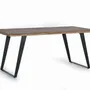 Dining Tables - Dining table in natural acacia wood and metal legs - GINER Y COLOMER