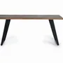 Dining Tables - Dining table in natural acacia wood and metal legs - GINER Y COLOMER