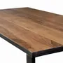 Dining Tables - Dining table in metal and natural and black acacia 8 seats - GINER Y COLOMER