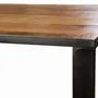 Dining Tables - Dining table in metal and natural and black acacia 8 seats - GINER Y COLOMER
