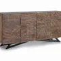 Sideboards - Acacia wood sideboard and natural-colored metal legs - GINER Y COLOMER