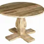 Tables Salle à Manger - Table à manger 4 places en manguier naturel diamètre 120 cm - GINER Y COLOMER