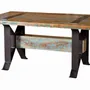 Tables Salle à Manger - Table à manger exclusive en bois recyclé et piètement en métal - GINER Y COLOMER