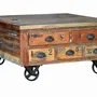 Coffee tables - Multicolored recycled wood coffee table - GINER Y COLOMER