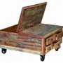 Coffee tables - Multicolored recycled wood coffee table - GINER Y COLOMER