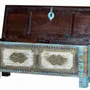 Storage boxes - Chest in blue mango and aged cherry - GINER Y COLOMER