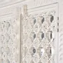 Wardrobe - Mango wood cabinet mirror details in white - GINER Y COLOMER