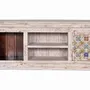 TV stands - Mango wood TV cabinet with ceramic details - GINER Y COLOMER