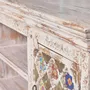TV stands - Mango wood TV cabinet with ceramic details - GINER Y COLOMER