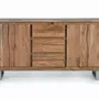 Sideboards - Acacia wood and metal sideboard - GINER Y COLOMER