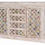 Sideboards - Mango wood sideboard with ceramic details - GINER Y COLOMER