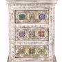 Night tables - Mango wood bedside table with ceramic and bronze details - GINER Y COLOMER