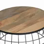 Tables basses - Lot de 2 tables basses en manguier massif et métal - GINER Y COLOMER