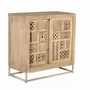 Buffets - Buffet en bois de manguier et pieds en métal couleur naturelle - GINER Y COLOMER