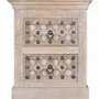 Night tables - Natural mango wood bedside table with bronze details - GINER Y COLOMER