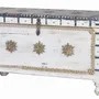 Boîtes de rangement  - Coffre ancien en bois de manguier blanc cassé - GINER Y COLOMER