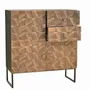 Sideboards - Mango wood and bronze sideboard, dark brown metal legs - GINER Y COLOMER