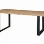 Dining Tables - Acacia wood dining table and metal legs - GINER Y COLOMER