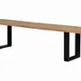 Benches - Bench in acacia wood and metal in natural and black colors - GINER Y COLOMER
