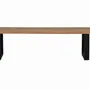Benches - Bench in acacia wood and metal in natural and black colors - GINER Y COLOMER
