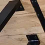 Benches - Bench in acacia wood and metal in natural and black colors - GINER Y COLOMER