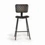 Tabourets - Tabouret en cuir naturel et metal - GINER Y COLOMER