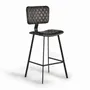 Tabourets - Tabouret en cuir naturel et metal - GINER Y COLOMER