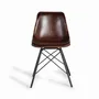 Chairs - Industrial style chair covered in natural leather - GINER Y COLOMER