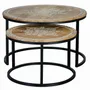 Coffee tables - Coffee table in mango wood and natural and black metal legs - GINER Y COLOMER
