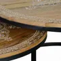 Coffee tables - Coffee table in mango wood and natural and black metal legs - GINER Y COLOMER