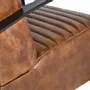 Armchairs - Brown leather and metal armchair - GINER Y COLOMER
