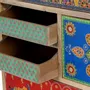 Chests of drawers - Mango wood chest of drawers with hand-painted multi-colored details - GINER Y COLOMER