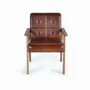 Fauteuils - Fauteuil cuir marron et métal - GINER Y COLOMER