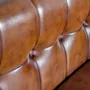 Sofas - Brown leather and metal sofa - GINER Y COLOMER