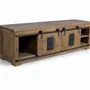 TV stands - Industrial style mango wood TV cabinet with two doors - GINER Y COLOMER