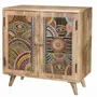 Chests of drawers - Hand-decorated natural mango wood chest of drawers - GINER Y COLOMER