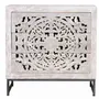 Sideboards - Mango wood sideboard and white and gray metal base - GINER Y COLOMER