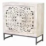 Sideboards - Mango wood sideboard, white and aged gray metal legs - GINER Y COLOMER