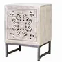 Coffee tables - Mango wood coffee table and white and gray metal legs - GINER Y COLOMER