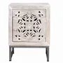 Coffee tables - Mango wood coffee table and white and gray metal legs - GINER Y COLOMER