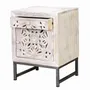 Coffee tables - Mango wood coffee table and white and gray metal legs - GINER Y COLOMER
