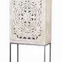 Sideboards - Mango wood display case, white and aged gray metal legs - GINER Y COLOMER