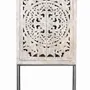 Sideboards - Mango wood display case, white and aged gray metal legs - GINER Y COLOMER