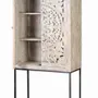 Sideboards - Mango wood display case, white and aged gray metal legs - GINER Y COLOMER