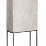 Sideboards - Mango wood display case, white and aged gray metal legs - GINER Y COLOMER