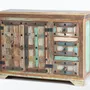 Buffets - Buffet en bois recyclé et détails métalliques multicolores - GINER Y COLOMER
